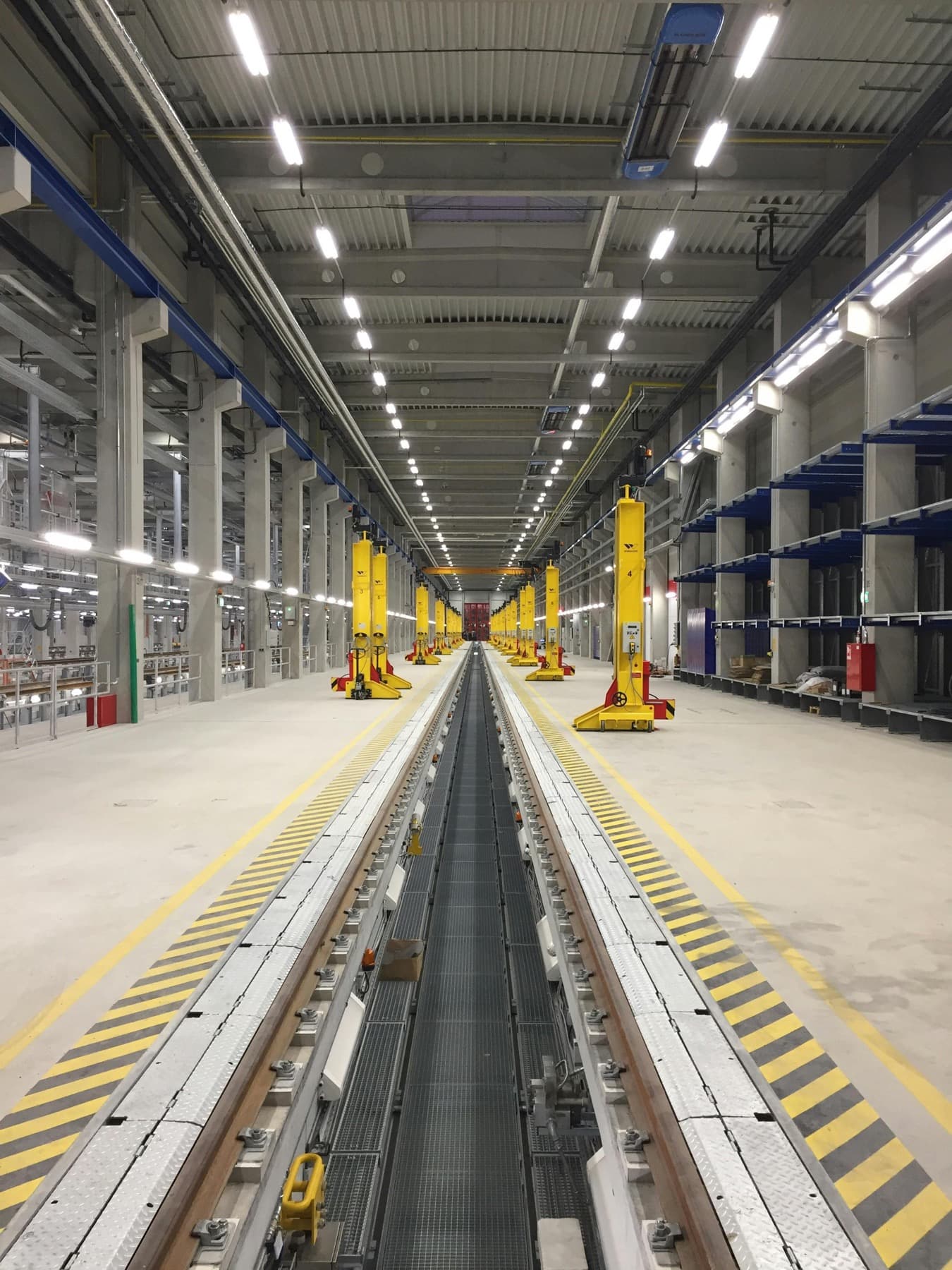 Industrial transfer lane and handling corridor within a large facility